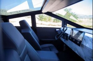 Tesla Cyber Truck Replica with Gasoline engine interior view