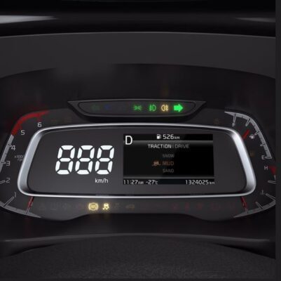 1st Generation Kia sonet information cluster with driving modes