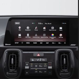1st Generation Kia sonet infotainment screen and other controls
