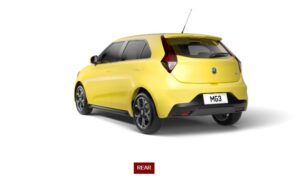 2nd Generation MG3 facelifted yellow rear view