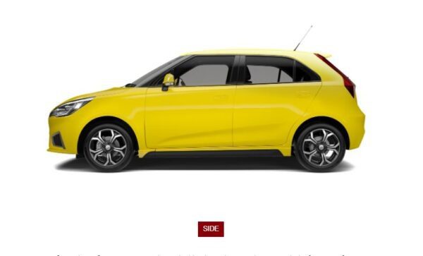 2nd Generation MG3 facelifted yellow side view