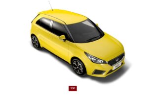 2nd Generation MG3 facelifted yellow top view