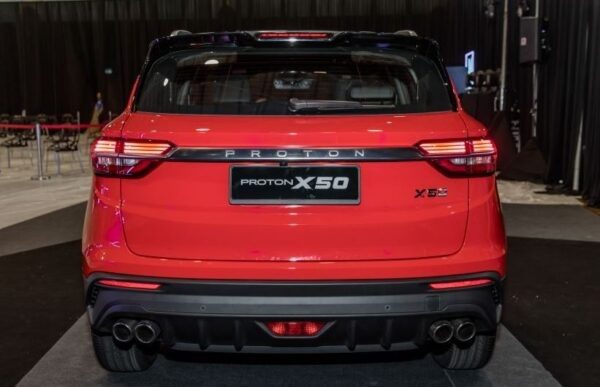 1st Generation Proton X50 SUV Rear close view and tail lights