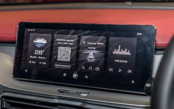 1st Generation Proton X50 SUV infotainment screen view