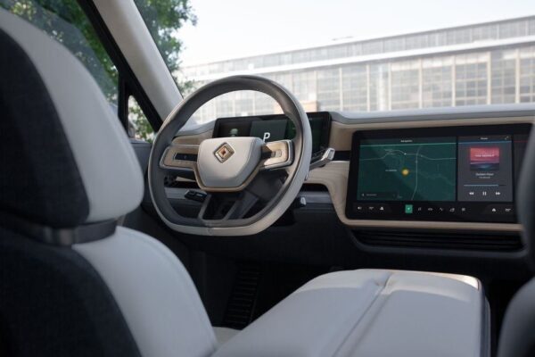 1st Generation Rivian R1S electric SUV infotainment screen