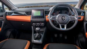 2nd Generation Renault Captur SUV front cabin interior view