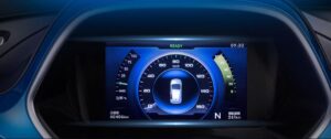 1st Generation BAIC EC3 EV hatchback 7 inch dual interface dashboard screen