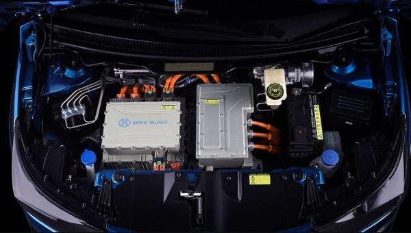 1st Generation BAIC EC3 EV hatchback power compartment view