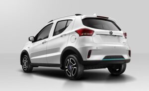 1st Generation BAIC EC3 EV hatchback white rear view