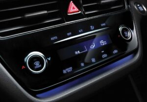 1st Generation Hyundai Ioniq Hybrid sedan climate control buttons