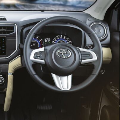2nd Generation Toyota Rush steering wheel and instrument cluster
