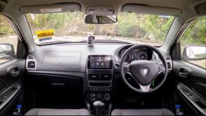 3rd Generation Proton Saga Sedan front cabin interior view