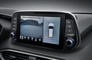 4th Generation Hyundai Santa Fe Luxury SUV infotainment screen view