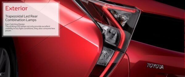 4th Generation Toyota Prius Sedan trapezoidal LED rear combination lamps
