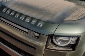 Latest generation Land Rover Defender SUV front headlamps