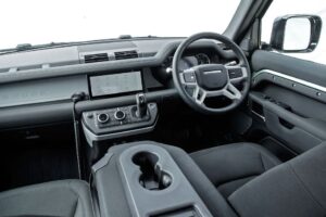 Latest generation Land Rover Defender SUV full interior view