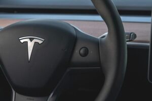 Tesla Model Y Smart SUV Steering wheel controls