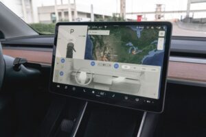Tesla Model Y Smart SUV infotainment screen view