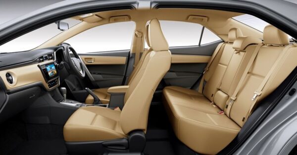 11th generation Toyota corolla Altis Grande sedan full interior view