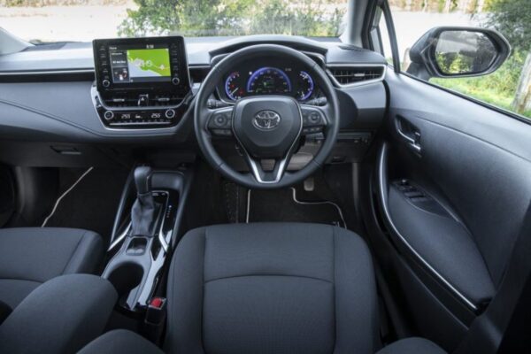 12th Generation Toyota Corolla Hybrid Sedan front cabin full interior