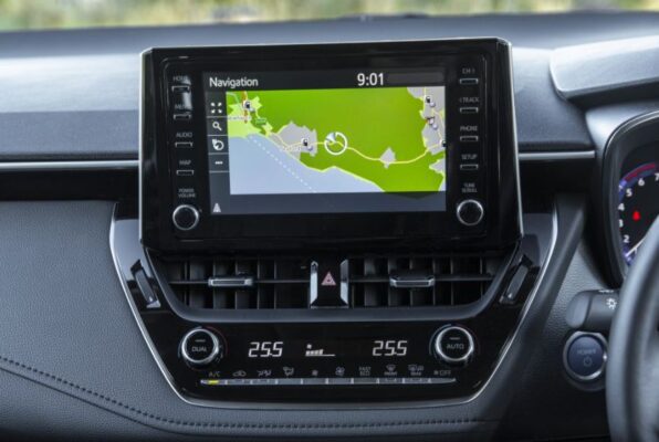 12th Generation Toyota Corolla Hybrid Sedan infotainment screen