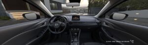 1st Generation Mazda CX3 front cabin interior view