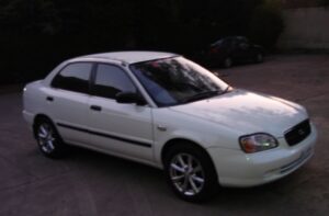 1st Generation Suzuki Baleno white full view