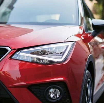 1st generation seat arona crossover headlamps close view