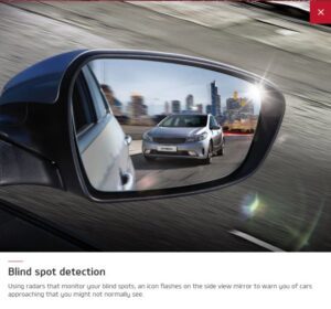 4th Generation Kia Cerato sedan blind spot detection
