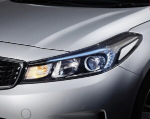 4th Generation Kia Cerato sedan headlamps view