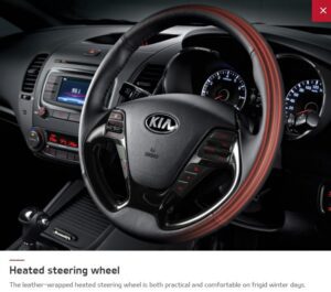 4th Generation Kia Cerato sedan heating steering wheel
