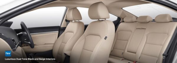6th Generation Hyundai Elantra full cabin interior view