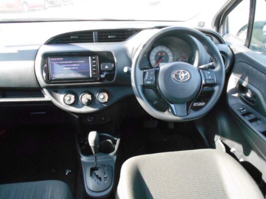 3rd Generation facelifted toyota vitz hatchback front cabin interior view