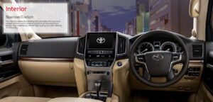 J200 Toyota Land Cruiser SUV dashboard and cockpit
