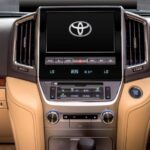 J200 Toyota Land Cruiser SUV infotainment screen and controls view