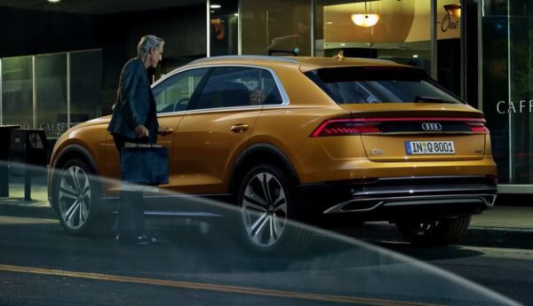 1st generation Audi Q8 SUV beautiful side rear view