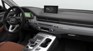 2nd Generation audi Q7 SUV front cabin interior view