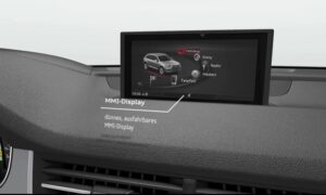 2nd Generation audi Q7 SUV infotainment screen view