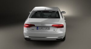 3rd generation facelift audi A8 L beautiful full rear view