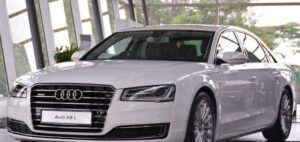 3rd generation facelift audi A8 L front side view