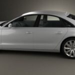 3rd generation facelift audi A8 L full side view