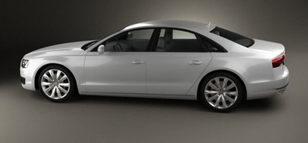 3rd generation facelift audi A8 L full side view