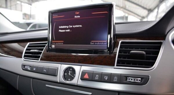 3rd generation facelift audi A8 L infotainment screen close view