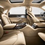 3rd generation facelift audi A8 L rear seats view