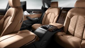 3rd generation facelift audi A8 L rear seats view 2