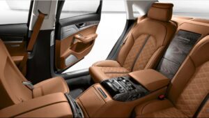 3rd generation facelift audi A8 L rear seats view 3