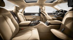 3rd generation facelift audi A8 L rear seats view
