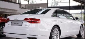 3rd generation facelift audi A8 L side rear view