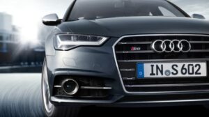 4th generation Audi A6 S6 sedan front grille close view