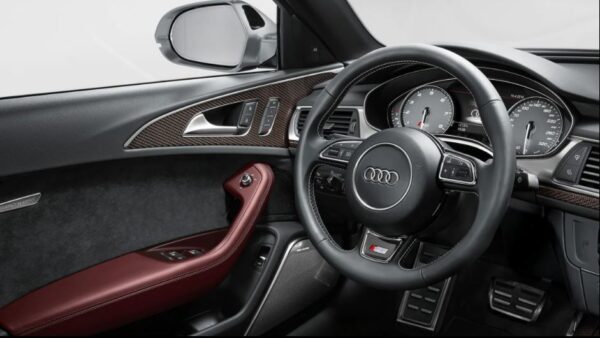 4th generation Audi A6 sedan steering wheel and instrument cluster